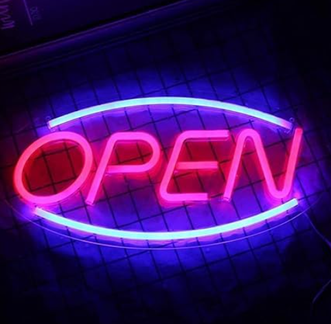 Open Neon Sign