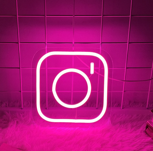 Instagram logo Neon Sign