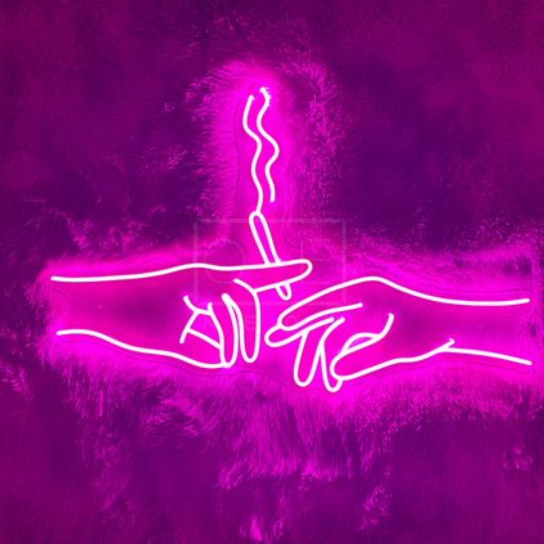 Smoking Hands Neon Light